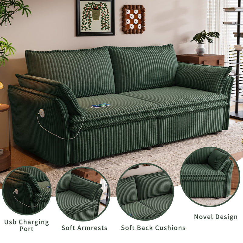 Multi-Functional 85-Inch Convertible Sofa Bed by HouseOfZazla