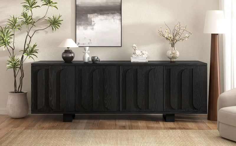 Vibe Haus 63'' Farmhouse TV Stand for TVs up to 75 Inches by HouseOfZazla