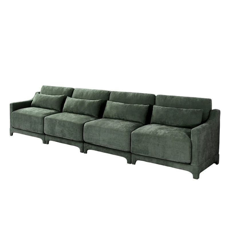 Elegant Sofa With Ergonomic Design And Lumbar Pillows by Unique Piece Furniture