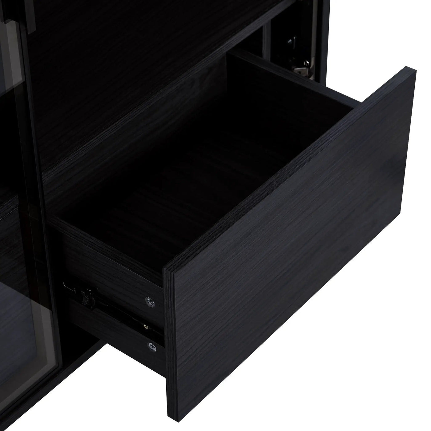 Modern Minimalist Style LED Curio Cabinet With Tempered Glass Door, Metal Legs by HouseOfZazla