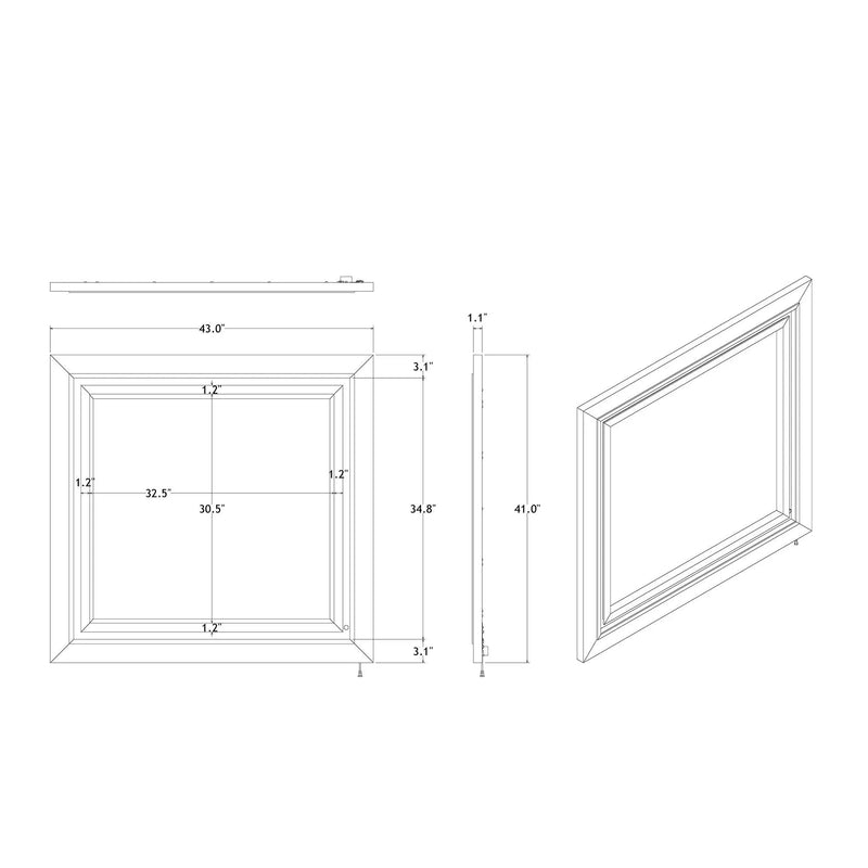 Skye - Marble Mirror - White by Unique Piece Furniture