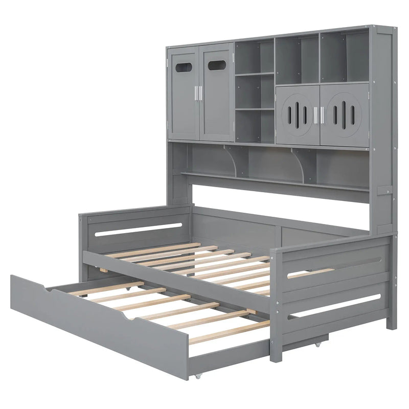 Daybed With All-In-One Cabinet And Shelf by HouseOfZazla