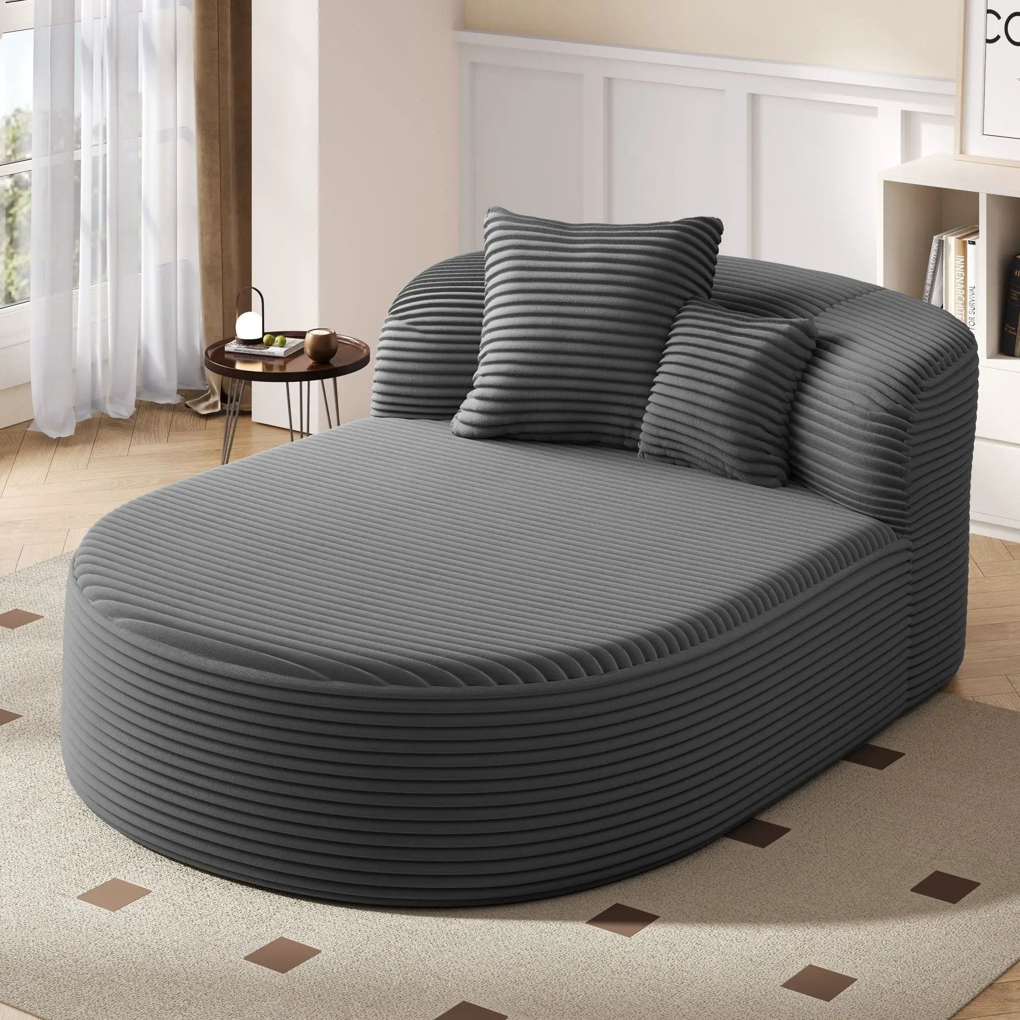 Modern Chaise Lounge Sofa Boneless Couch With Supportive Pillows by Unique Piece Furniture
