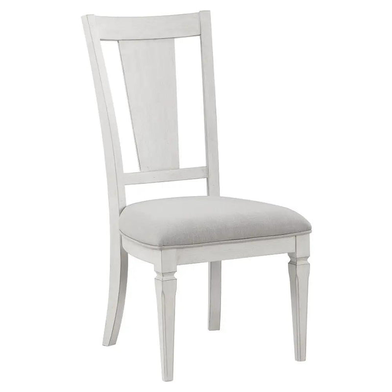 Katia - Side Chair (Set of 2) - Light Gray Linen & Weathered White by Unique Piece Furniture