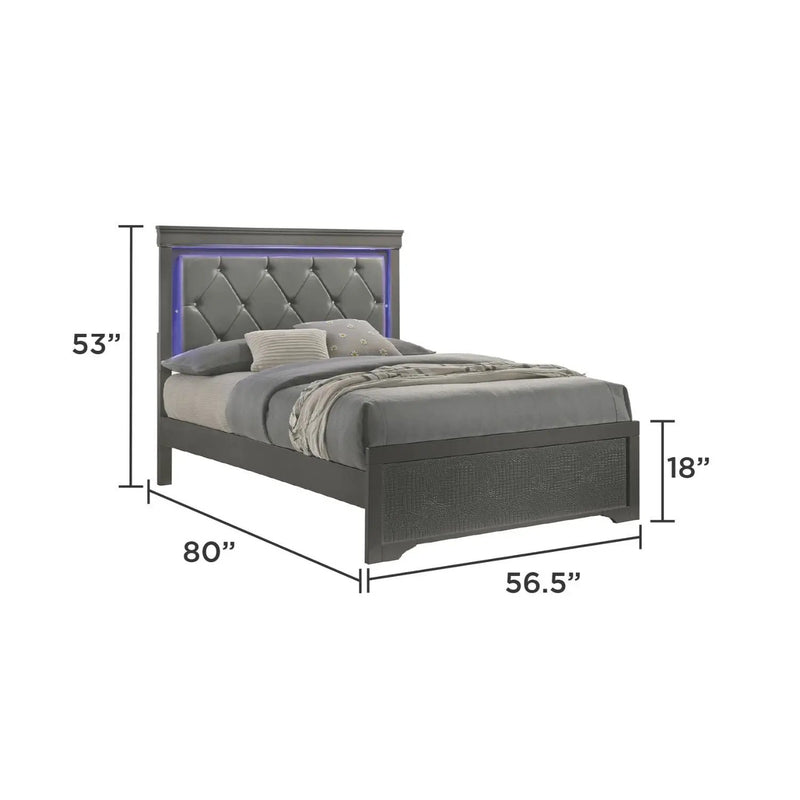 Blaze - Modern Bedroom Set With LED Headboard by HouseOfZazla