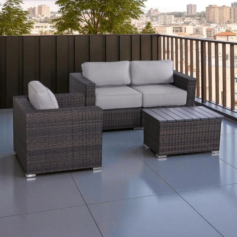 Stylish Sofa Seating Group With Cushions Perfect For Outdoor Gatherings by HouseOfZazla