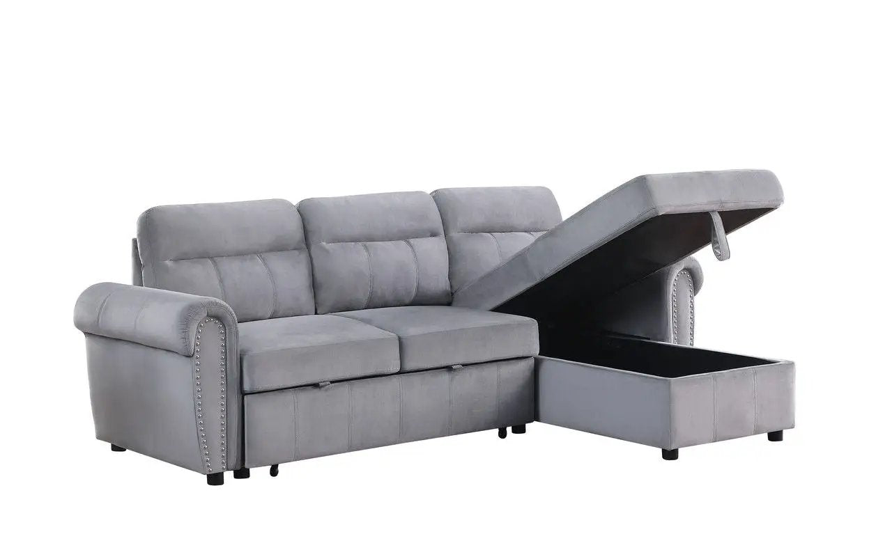 Ashton - Reversible Sleeper Sectional Sofa Chaise by Unique Piece Furniture