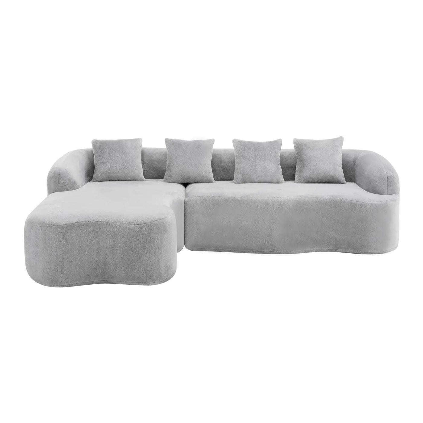 Modular L-Shape Sectional Sofa With Curved Chaise by HouseOfZazla