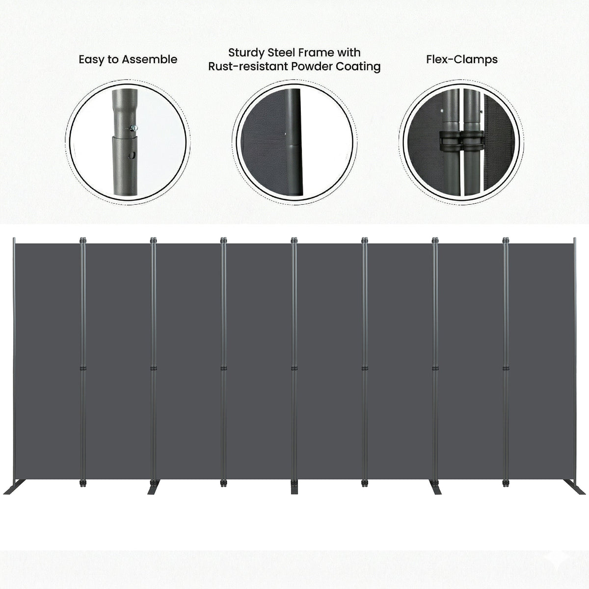 8-Panel Folding Privacy Screen, photo 7 of 7