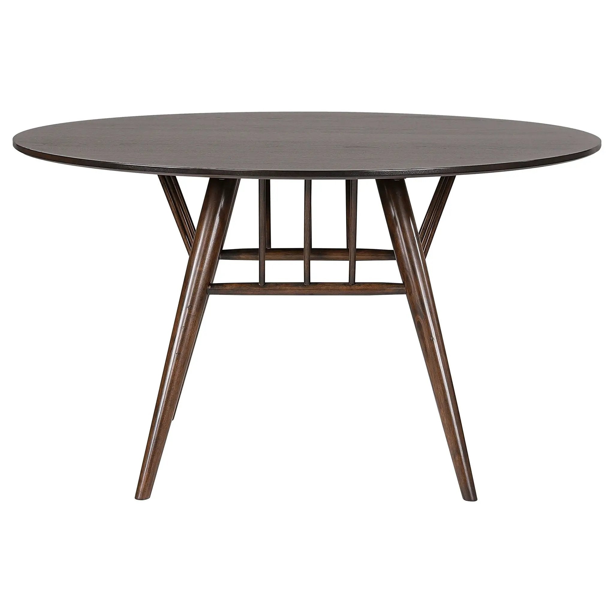 Everton 5-piece Round 53-inch Dining Table Set Dark Walnut by Unique Piece Furniture