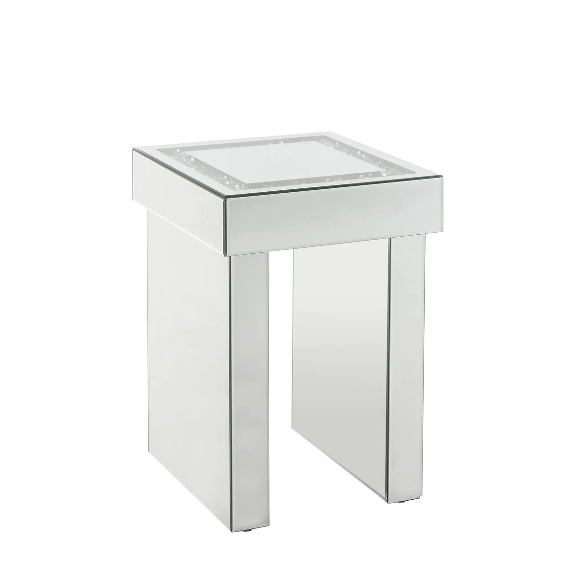 Noralie Mirrored & Faux Diamonds End Table by HouseOfZazla