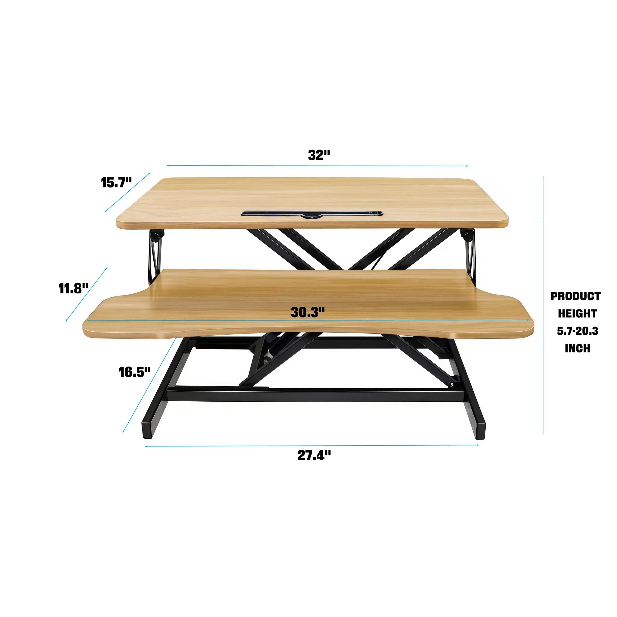 32 Inch Height Adjustable Desk Converter by HouseOfZazla