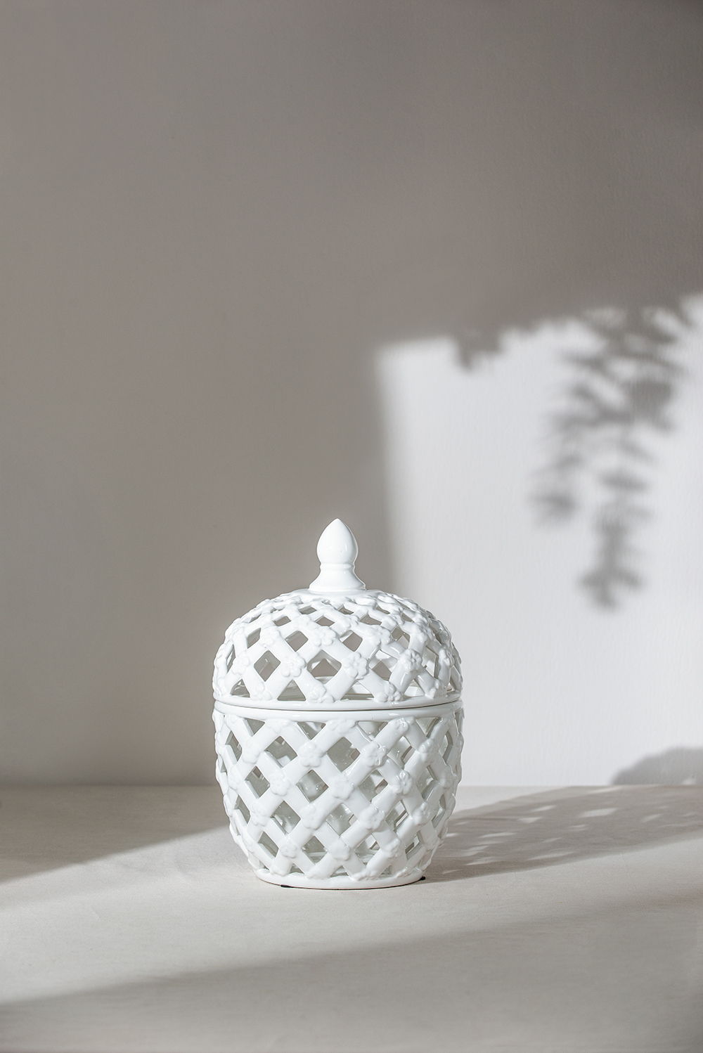 White Ceramic Bird Lidded Jar with Decorative Bird Lid - White, photo 8 of 10