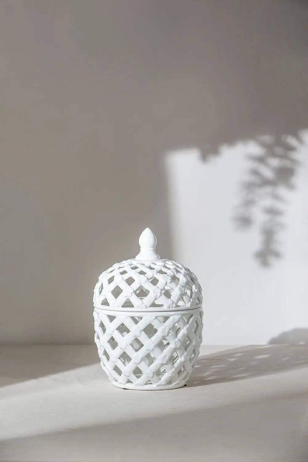 Ballas - Bird Lidded Jar - White by Unique Piece Furniture