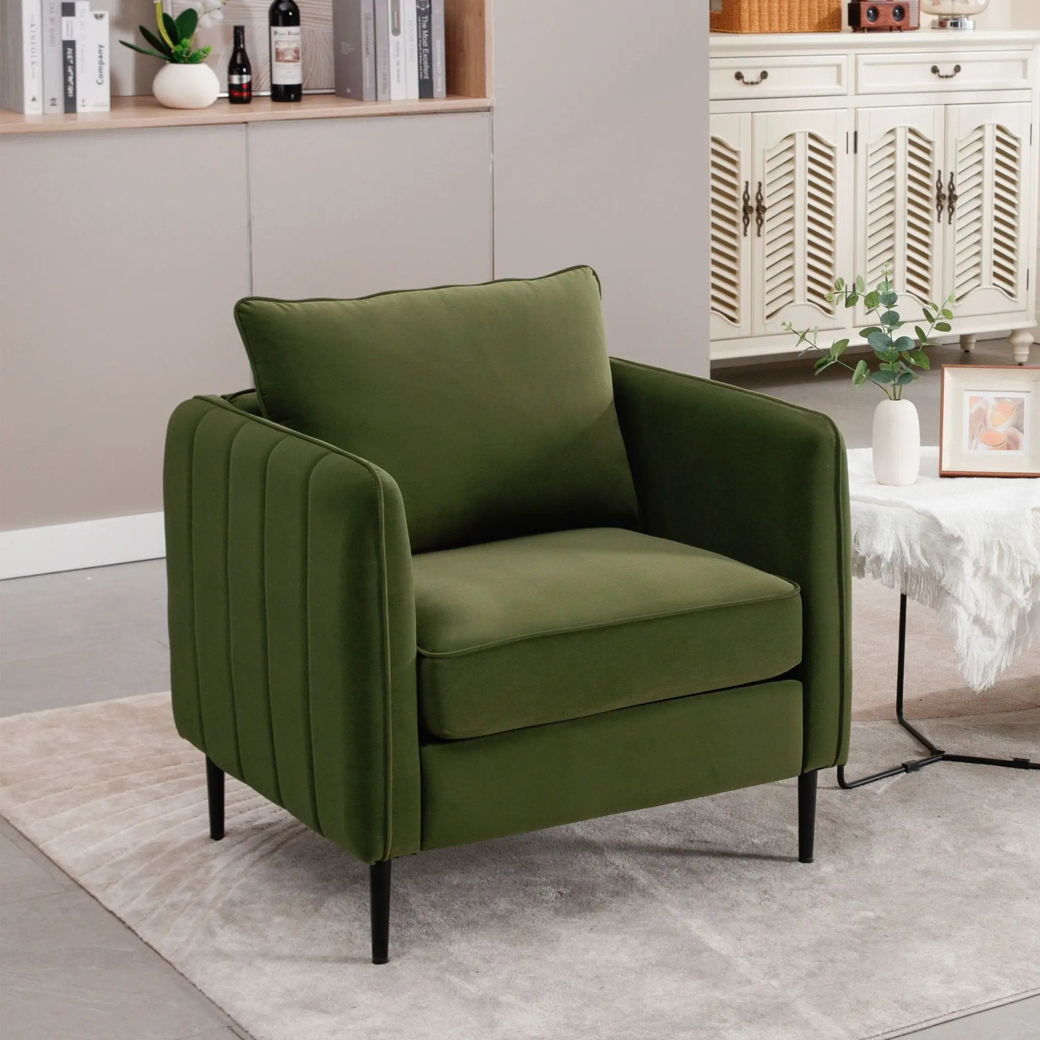 Accent Chair With Pillow For Living Room