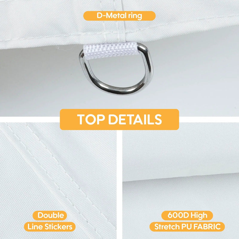 Canopy Replacement Top With 4 Pack W8 Bags, Pop Up Tent Cover Only, Frame Not Included by Unique Piece Furniture