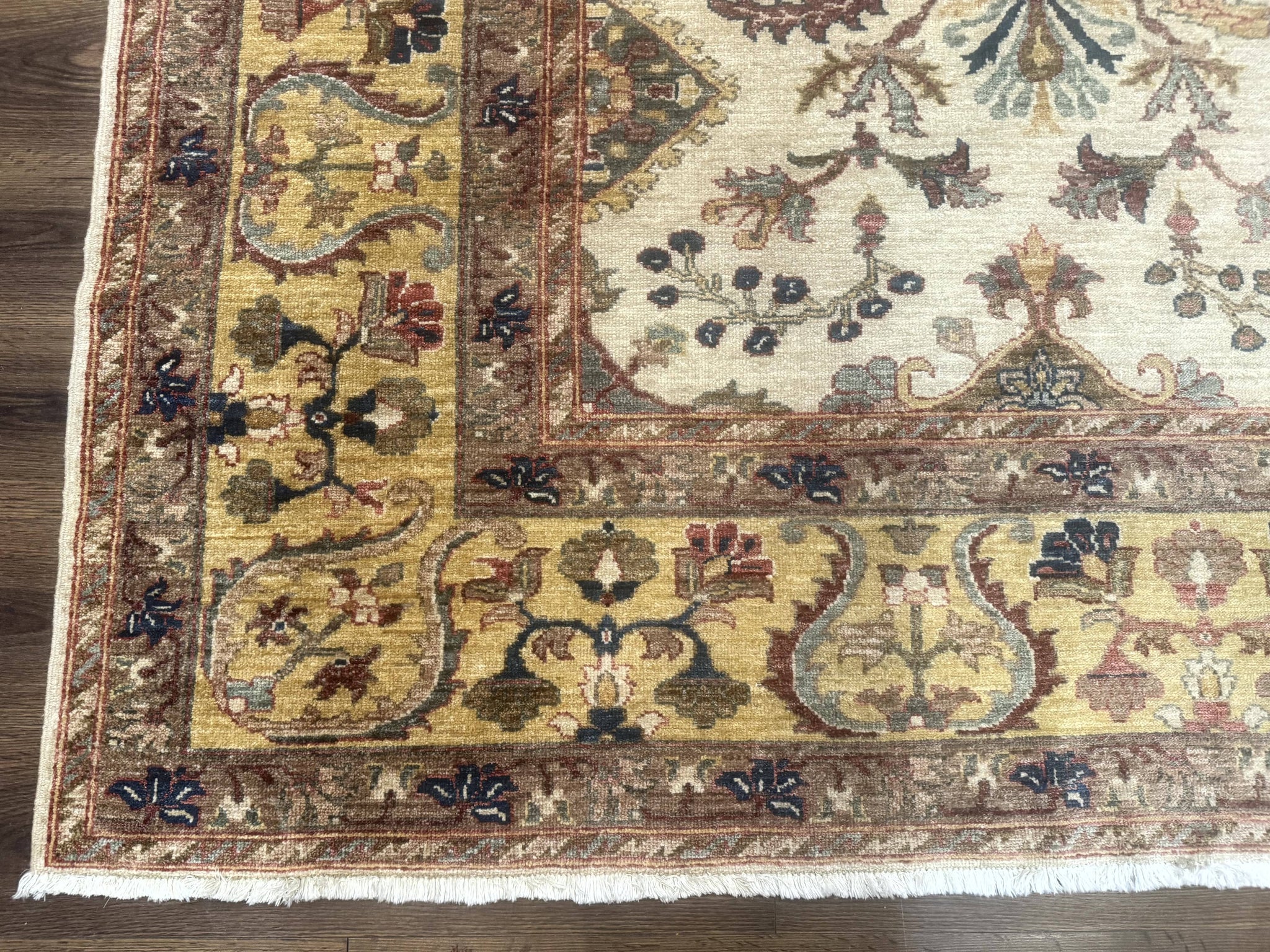Egyptian Rug 9x12, Mahal Sultanabad Carpet, Handmade Wool Rug, Oatmeal Color by Jewel Rugs