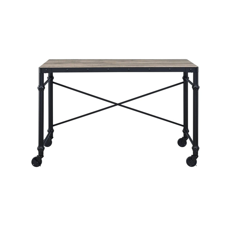 Oklarth - Rustic Writing Desk - Black / Oak by Unique Piece Furniture