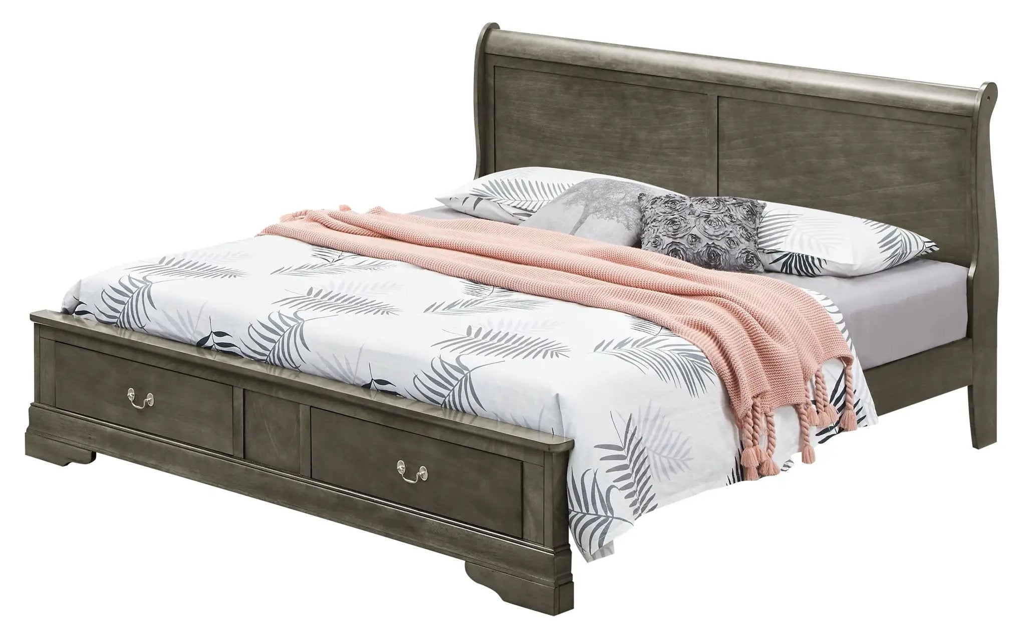 Upholstered Panel Sleigh Bed Design by Unique Piece Furniture