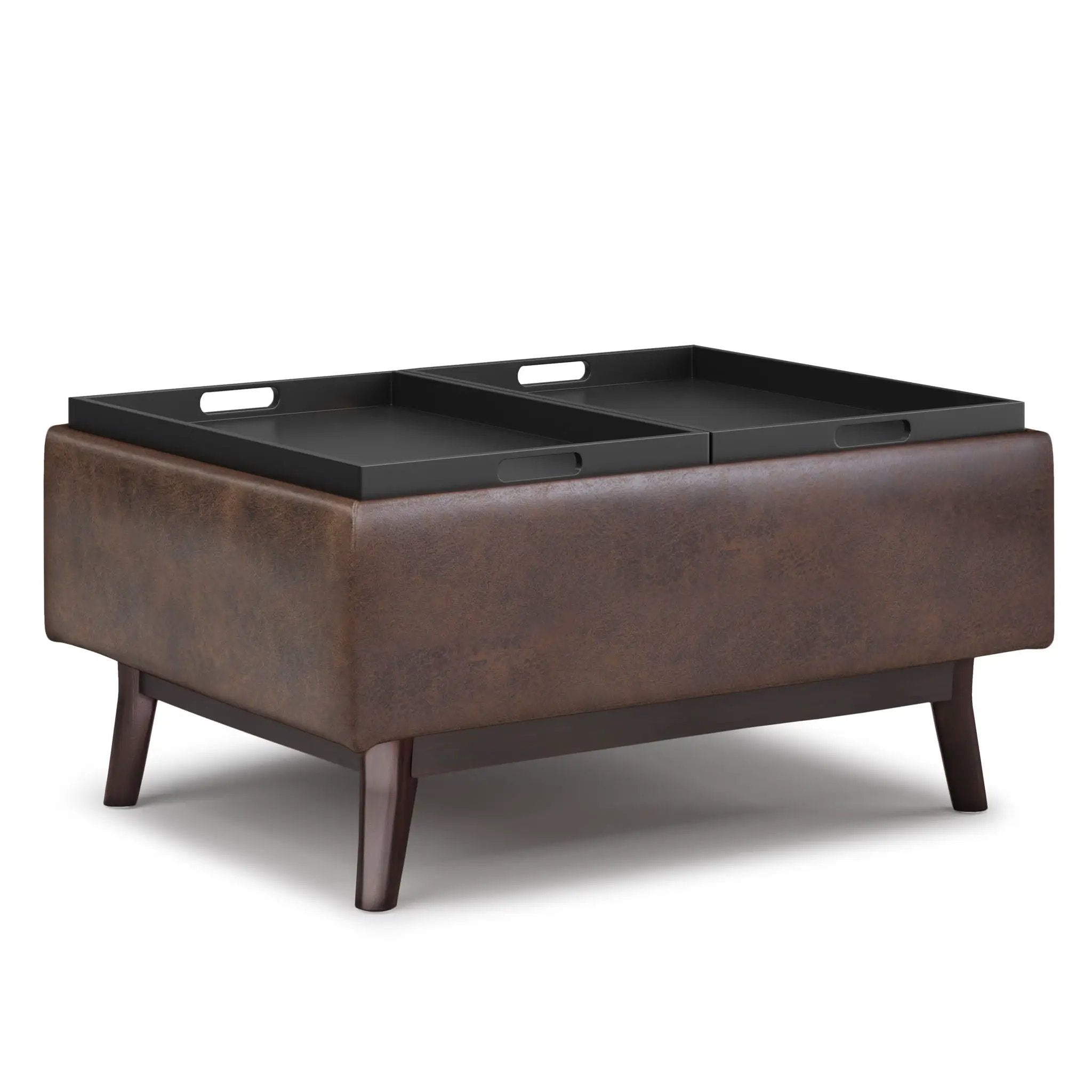 Owen - Tray Top Small Coffee Table Upholstered Storage Ottoman by Unique Piece Furniture