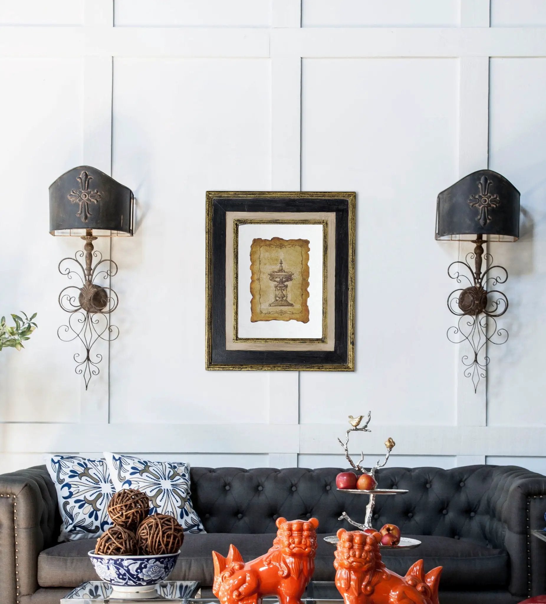 Lucian - Framed Antiqued Sculpture Print by Unique Piece Furniture