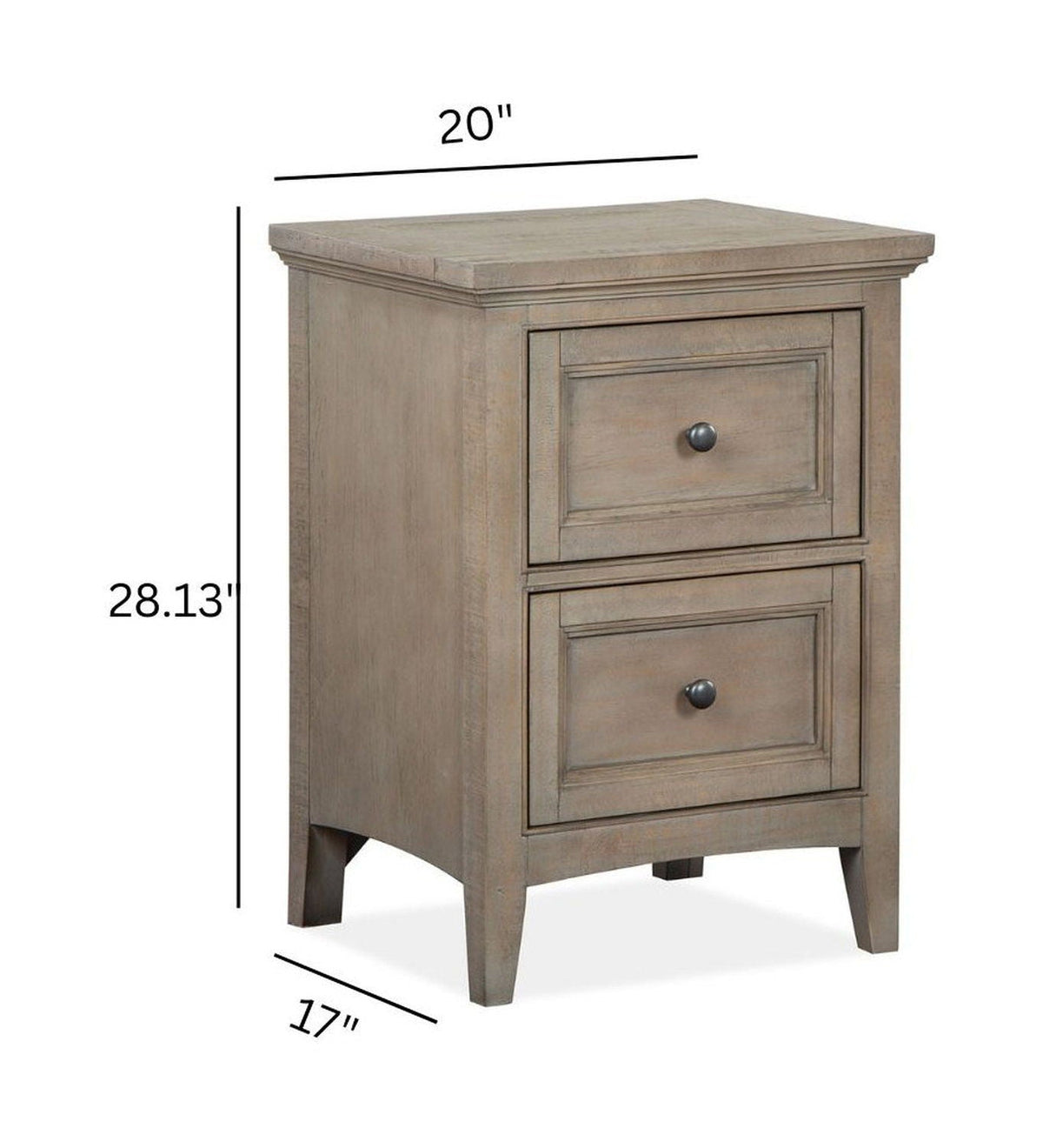 Paxton Place - Small Drawer Nightstand - Dovetail Gray, photo 5 of 7