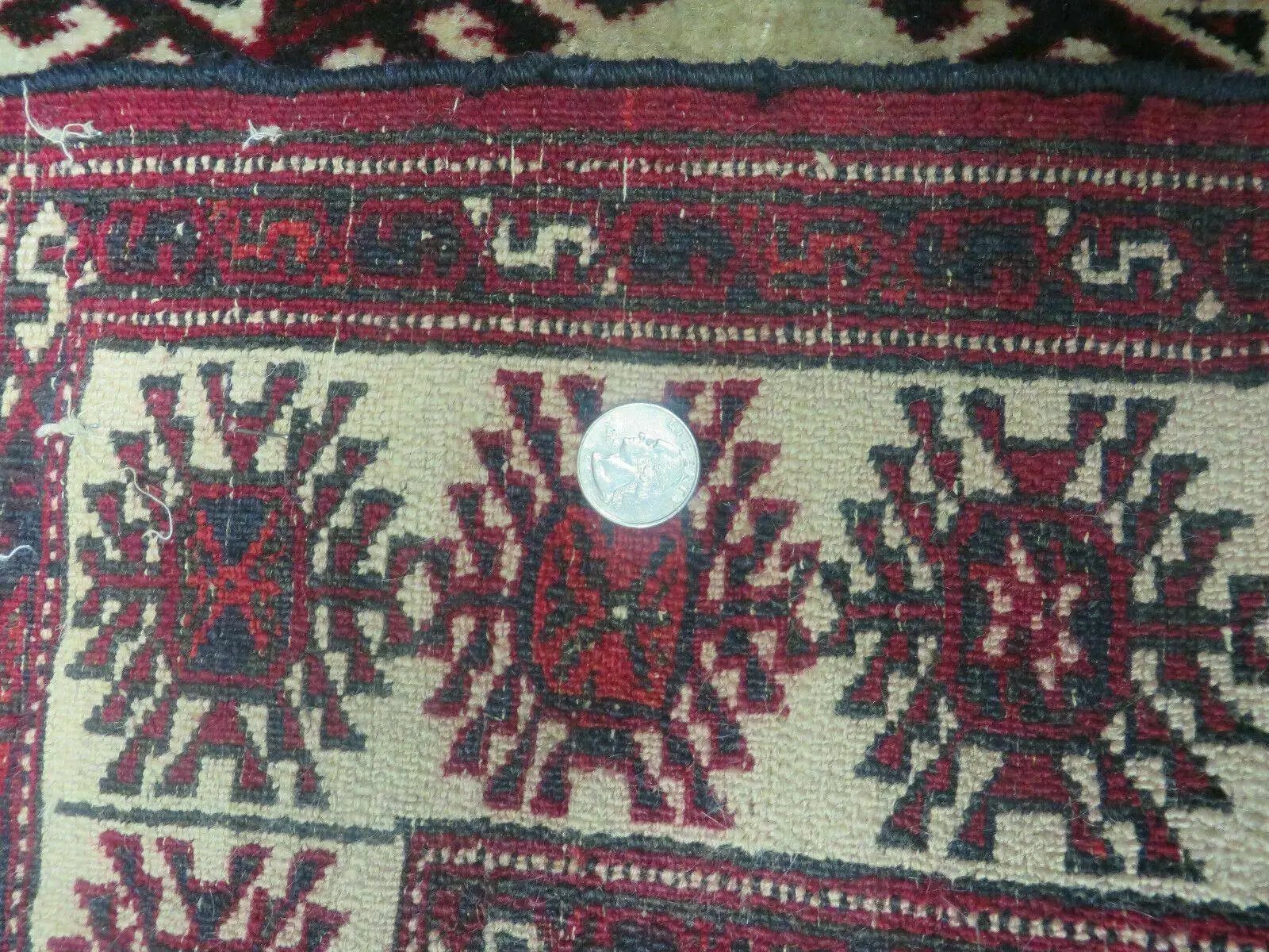 3' X 3' Vintage Handmade Turkoman Bokhara Yamud Wool Rug Nice by Jewel Rugs