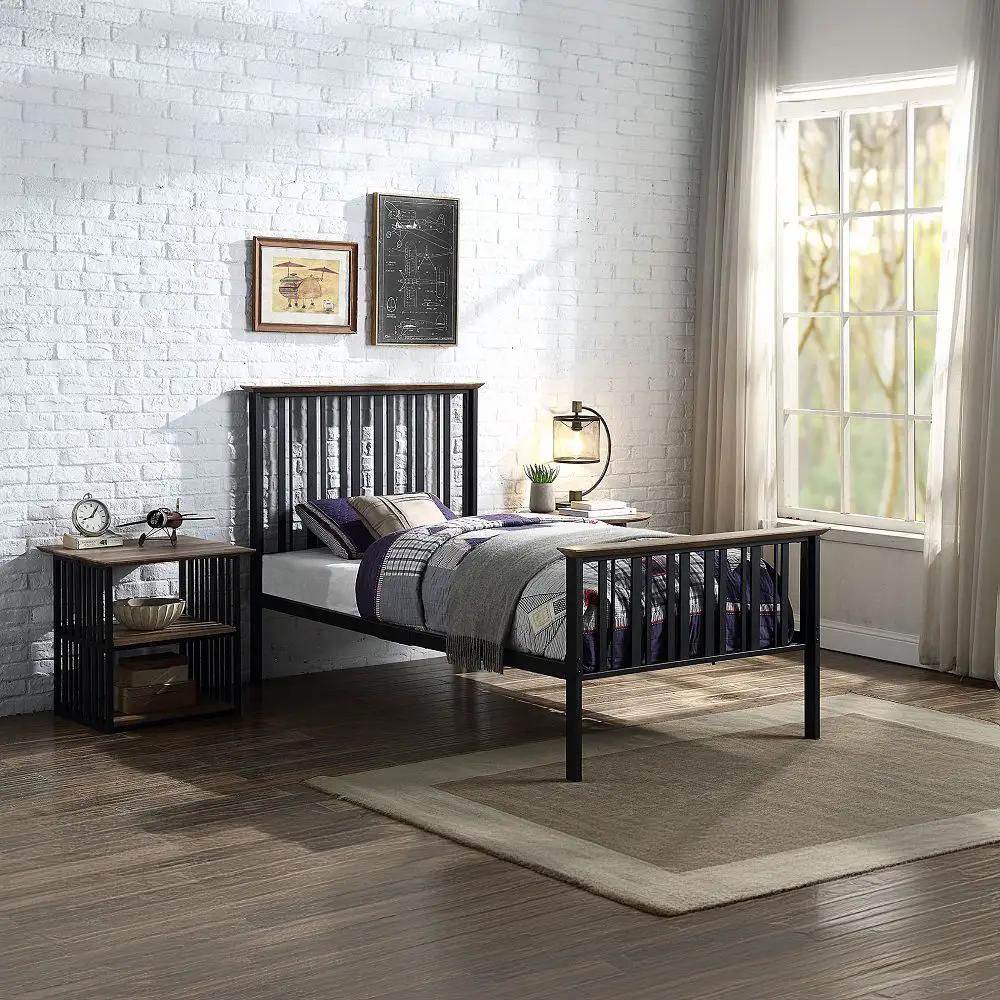 Zudora - Nightstand - Antique Oak & Black by Unique Piece Furniture