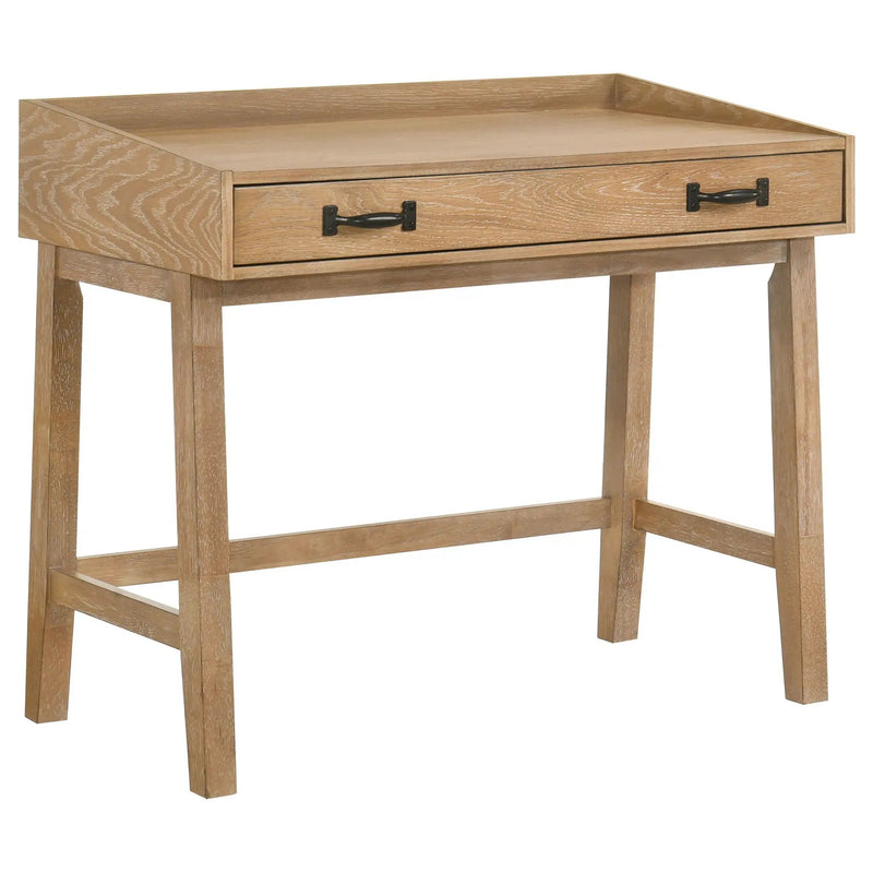 Fabian 38-inch Computer Desk with Keyboard Drawer Distressed Light Brown by Unique Piece Furniture