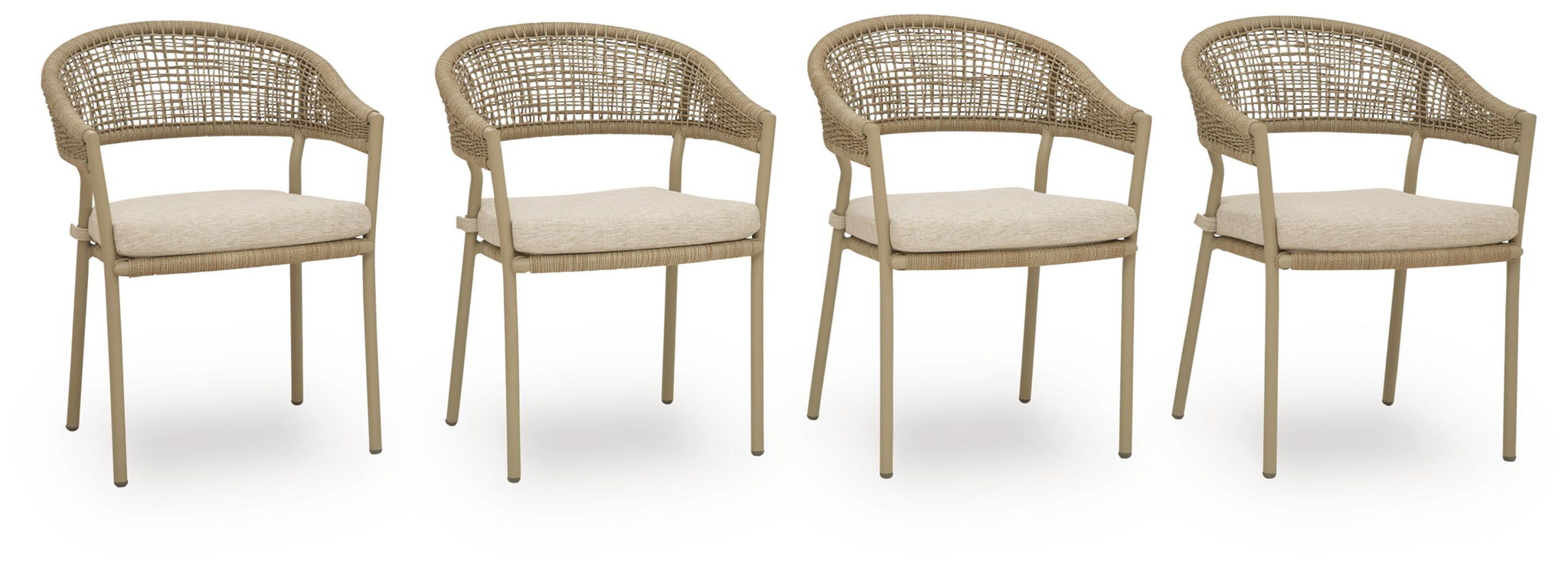 Orchard Beach - Arm Chair With Cushion (Set of 4) - Beige by Unique Piece Furniture