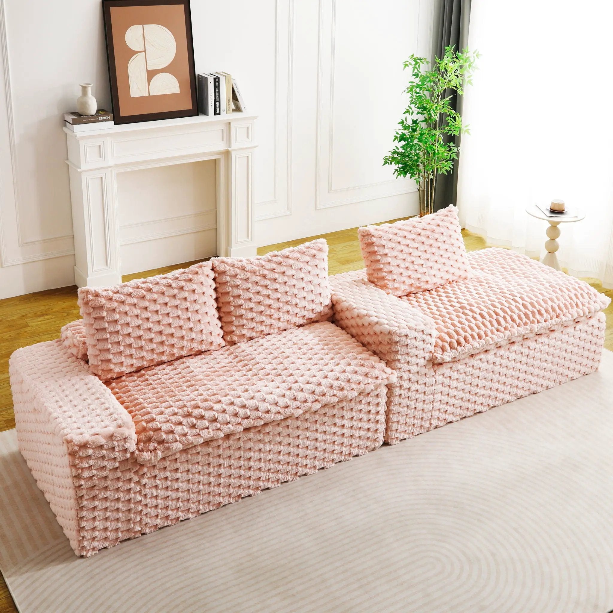 Modular Sofa, Convertible Twin Seat With Chaise Lounge by HouseOfZazla