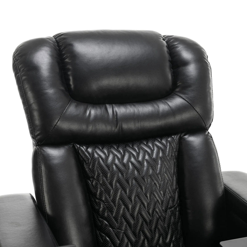 270 Degree Swivel Power Recliner With Tray Table, Phone Holder, Cup Holder, USB Port by HouseOfZazla