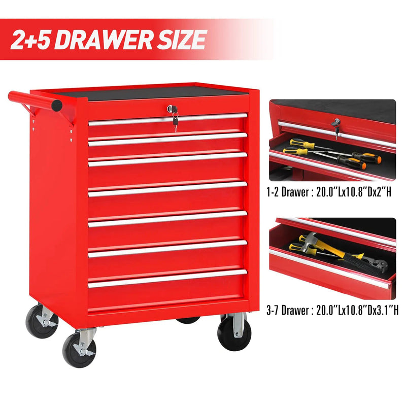 Rolling Tool Chest with 7-Drawer Tool Box by HouseOfZazla
