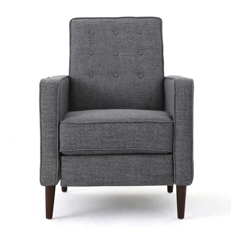 Mid-Century Modern Recliner With Button Tufted Waffle Stitch by Unique Piece Furniture