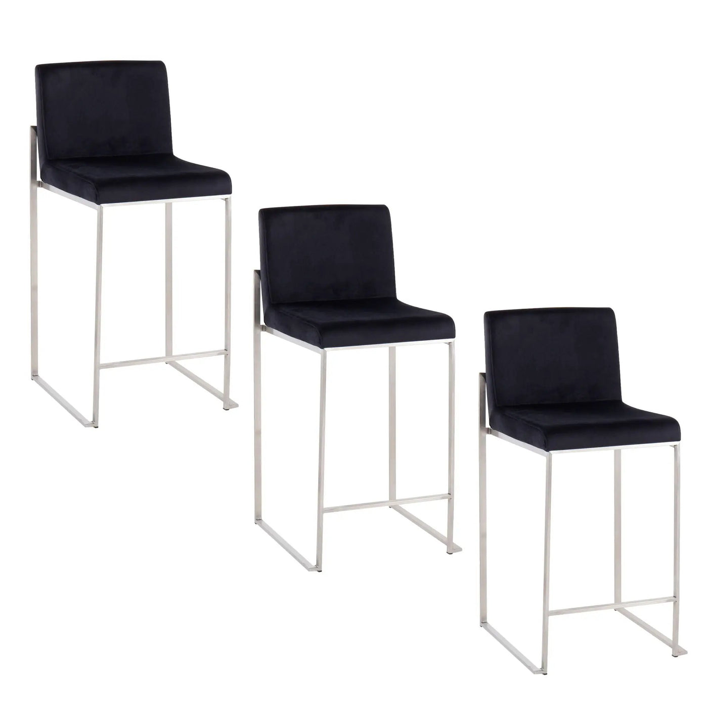 Fuji - Contemporary High Back Counter Stool, Functional Design by HouseOfZazla