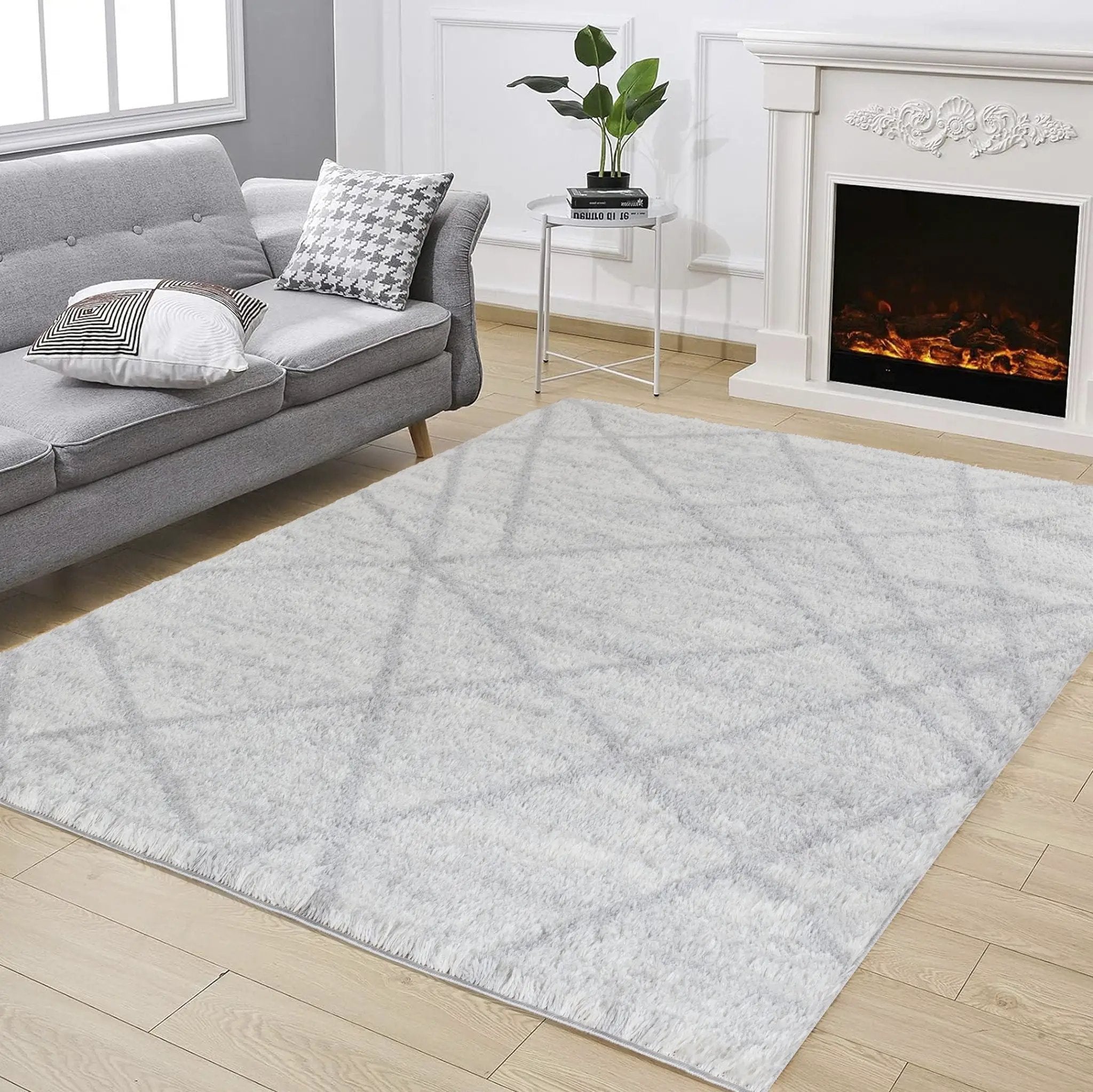 Loft Shag - 5' 3" X 7' Polypropylene, Shaggy Area Rug - Gray by HouseOfZazla