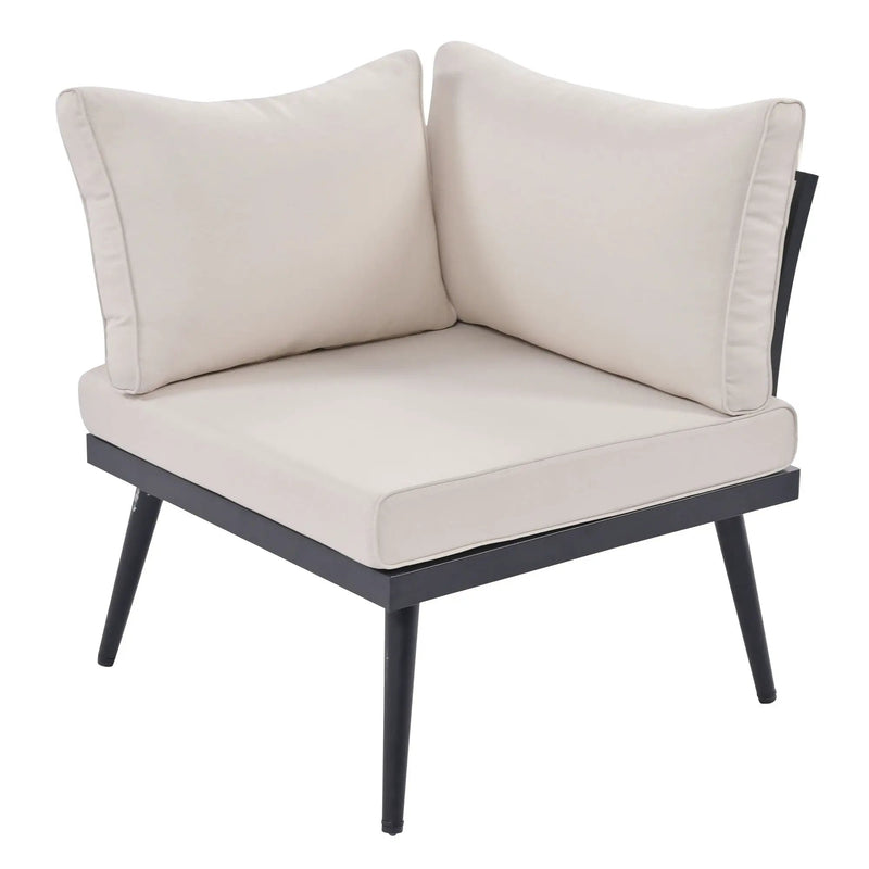 Modern Outdoor Sectional Sofa Set With Nesting Coffee Tables