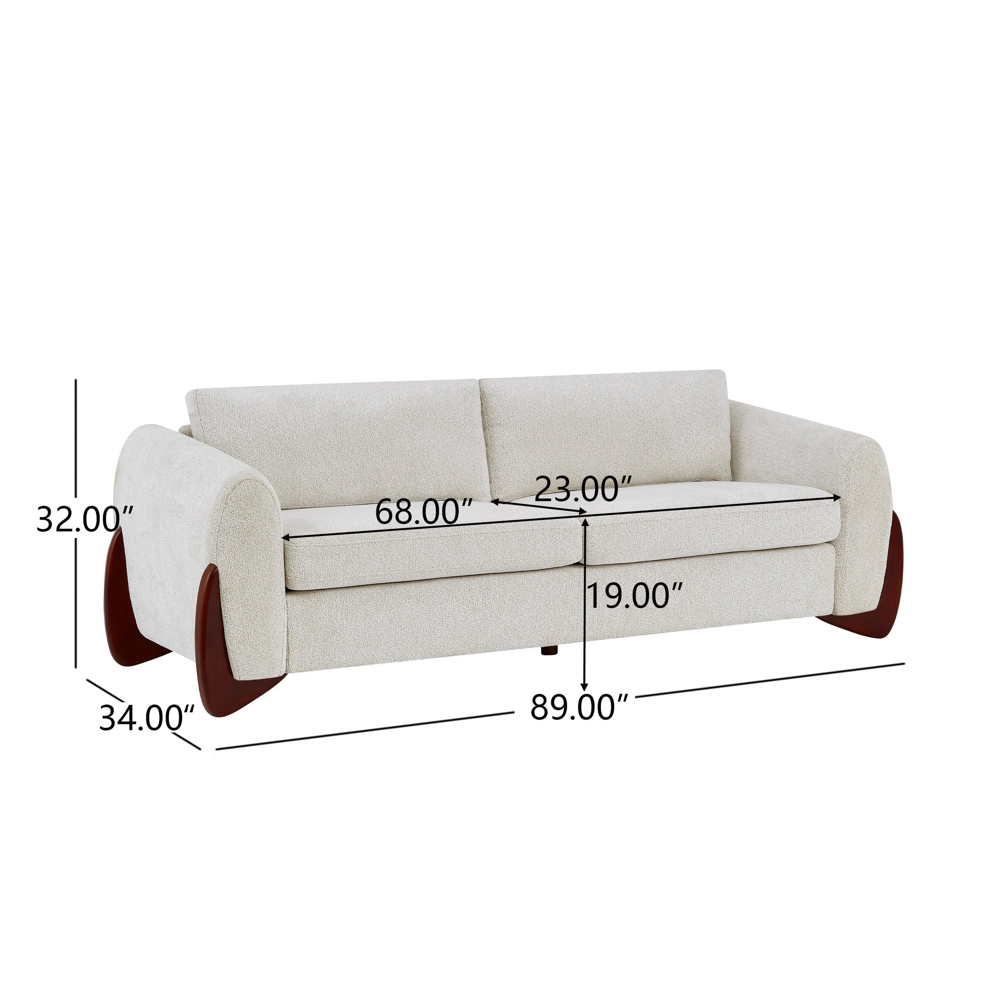 89"L Sofa - N771P345832M_ N771P345833M by HouseOfZazla