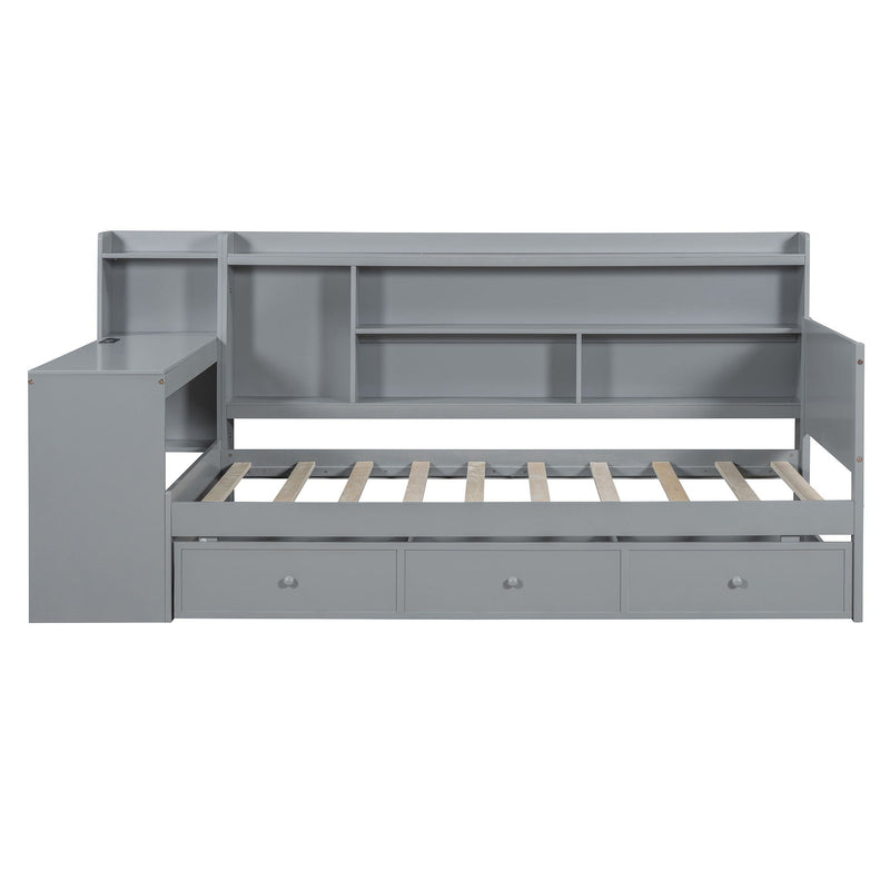Daybed With 3 Drawers USB Ports And Desk by HouseOfZazla