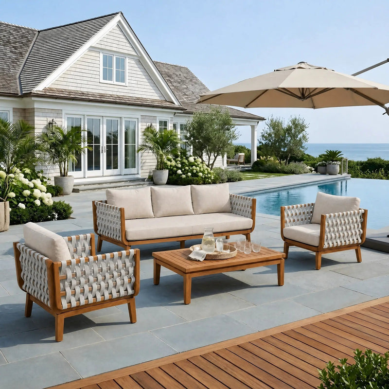 4 Pcs Outdoor Patio Furniture Set by HouseOfZazla