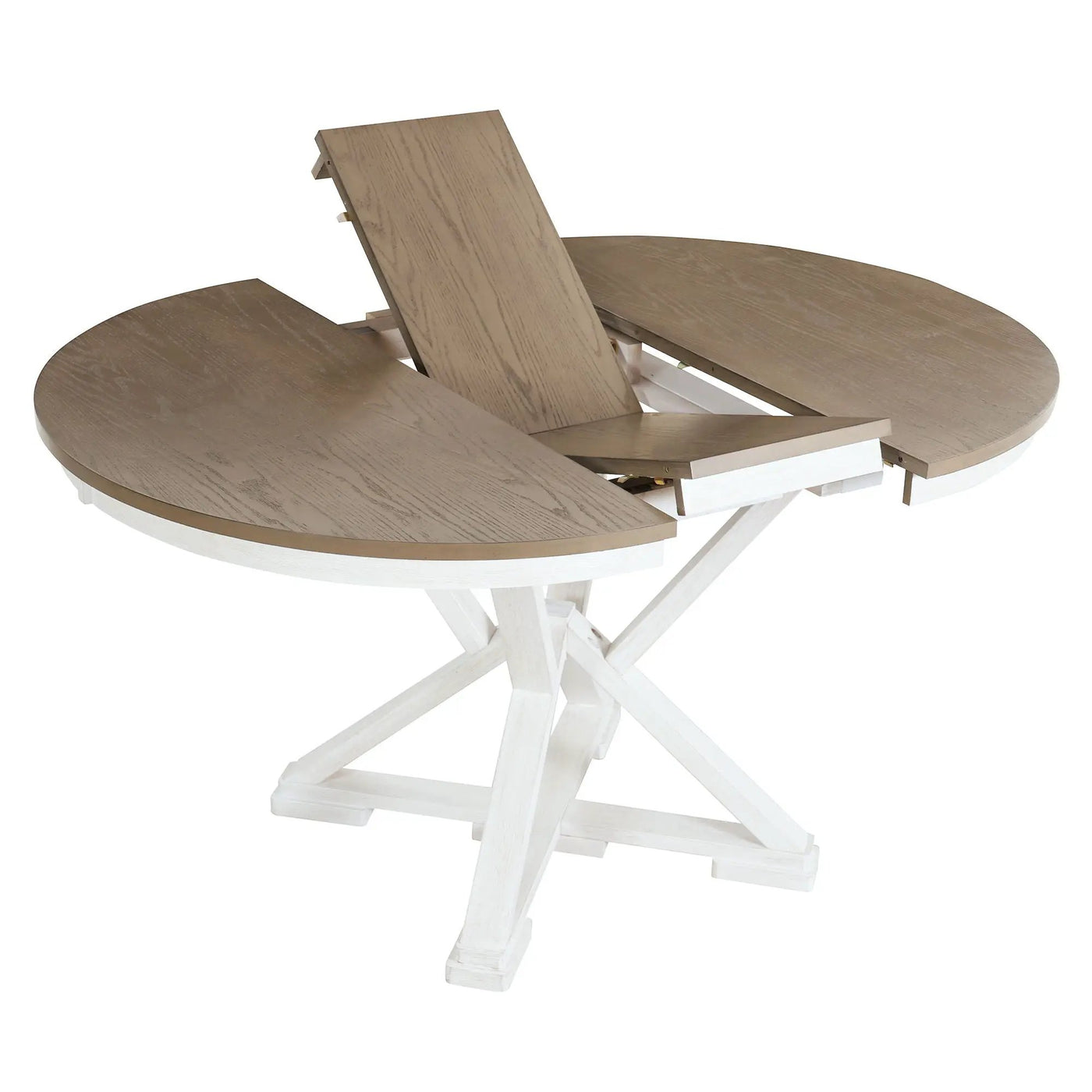 Dining Set With Extendable Round Table And 4 Upholstered Chairs by HouseOfZazla
