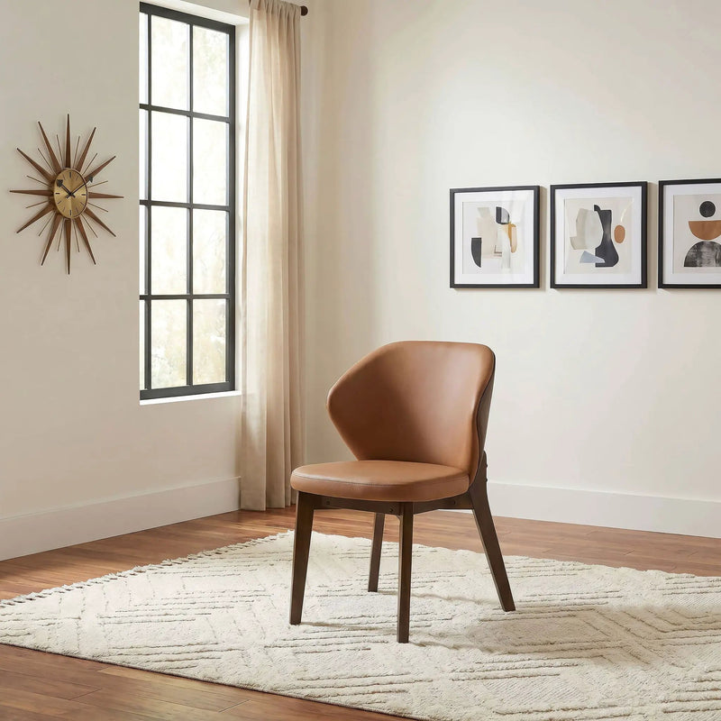 Randolph Dining Side Chair Butterscotch and Brown (Set of 2) by Unique Piece Furniture
