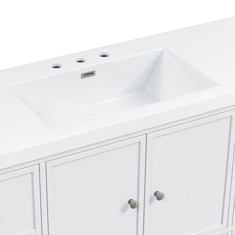 Bathroom Vanity With Separate Sink, Soft Close Doors And 4 Drawers by HouseOfZazla