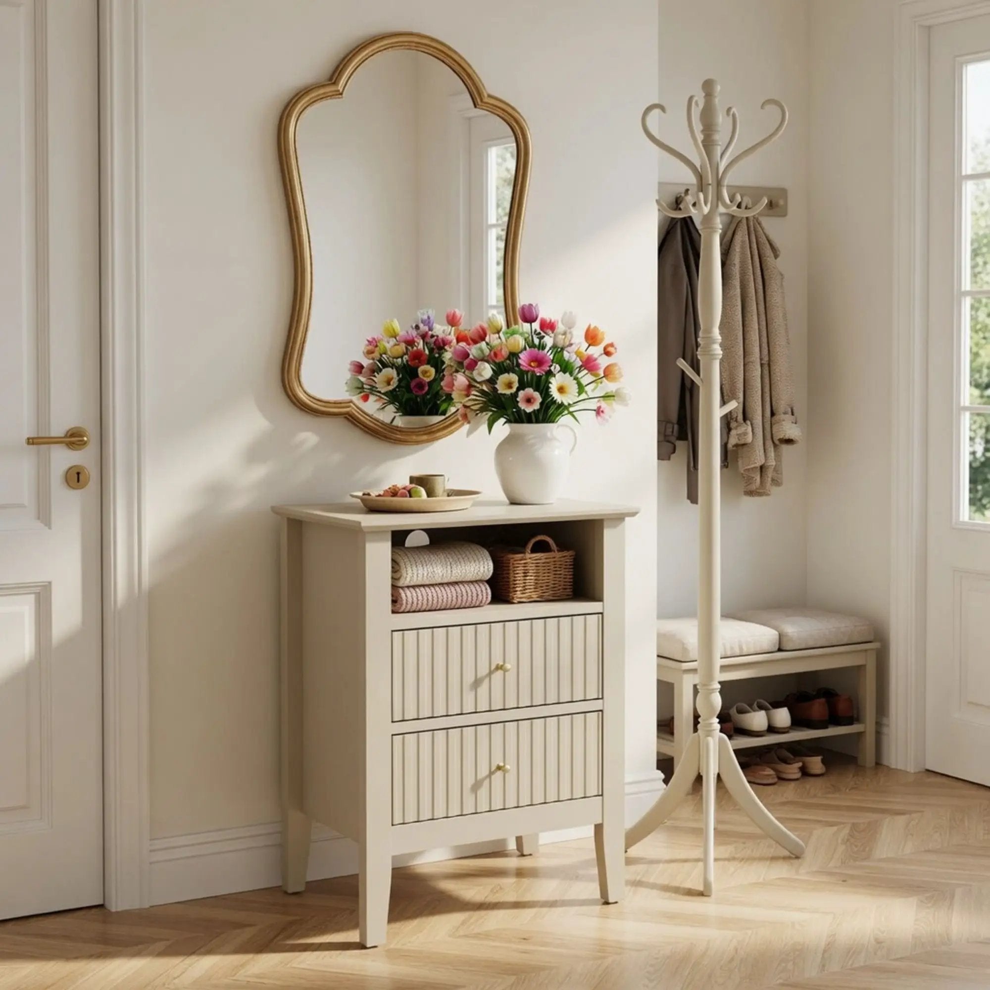 Fluted Nightstand With 2 Drawers by HouseOfZazla