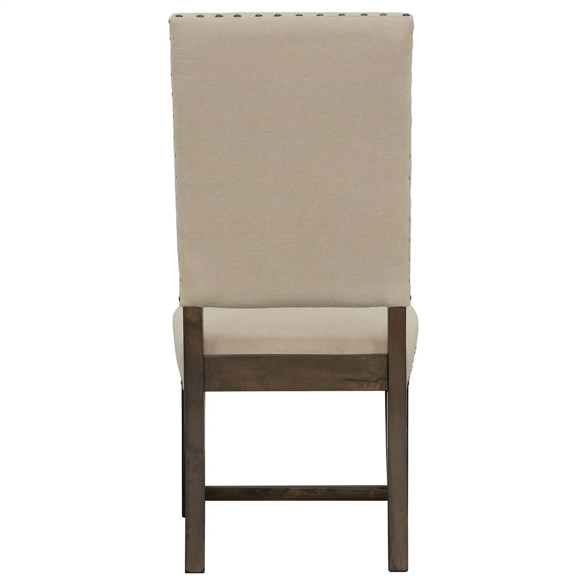 Upholstered Side Chair With Nailhead Accents (Set of 2) - Beige by HouseOfZazla