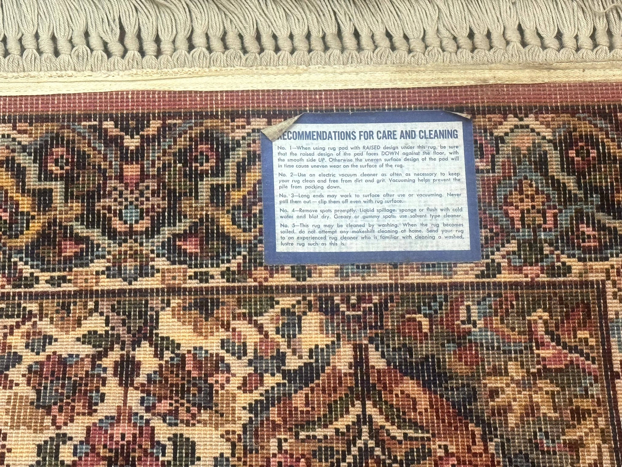 Karastan Rug 3x5 Multicolor Panel Kirman #717, Original 700 Series, Wool Pile, Discontinued by Jewel Rugs