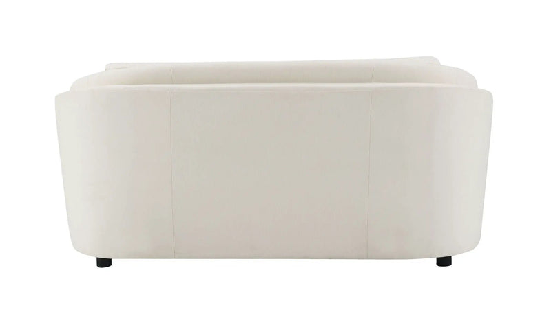 Mariko - Linen Loveseat With 2 Toss Pillows - Beige by HouseOfZazla