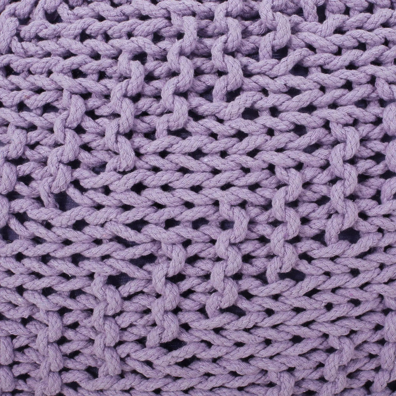 Bordeaux - Knitted Round Pouf Ottoman by Unique Piece Furniture