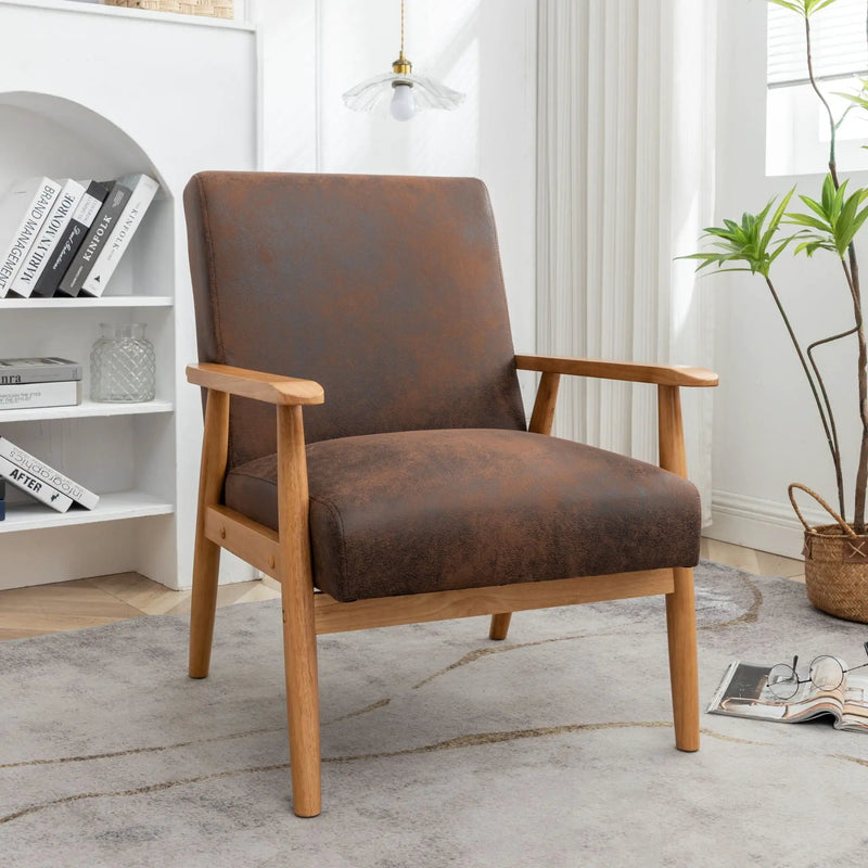 Wide Arm Chair - Light Brown by HouseOfZazla