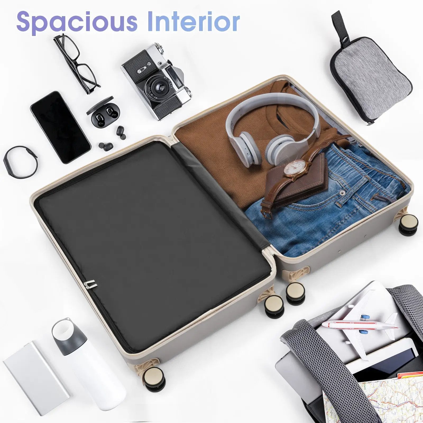 3 Piece Lightweight ABS Luggage Set by HouseOfZazla